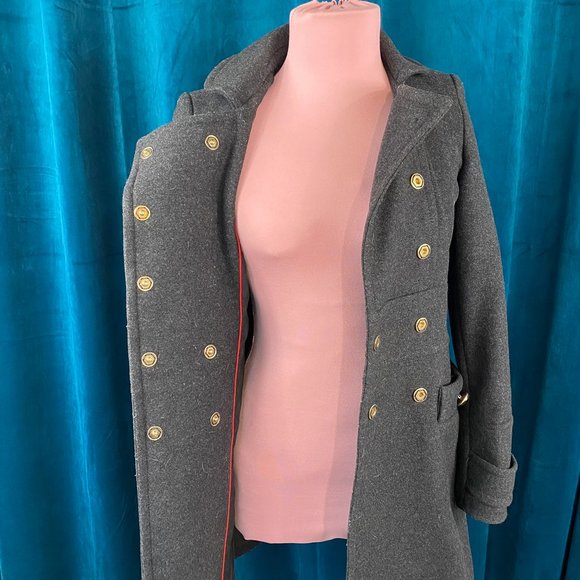 Marc by Marc Jacobs Double Breasted Wool Blend Coat Gray - Picture 9 of 16